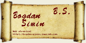 Bogdan Simin vizit kartica
